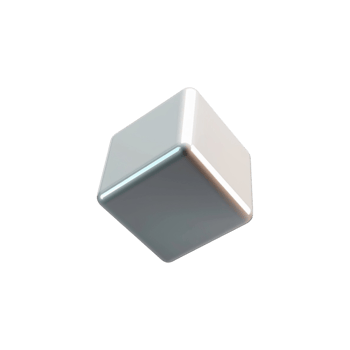 Abstract floating cube with a clean minimalist design png