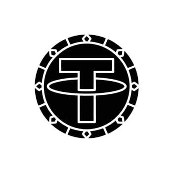 Bold Tether Cryptocurrency Symbol Design A Modern Representation of Digital Currency and Financial Technology vector