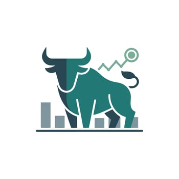 Stock Market Bull Economy Illustration Depicting Financial Growth and Investment Opportunities vector