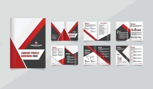 Company profile brochure design concept vector