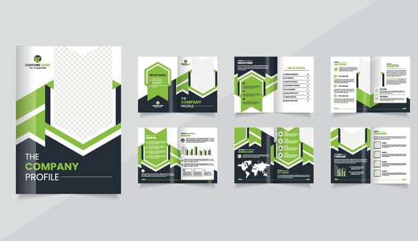 Company profile brochure mockup design vector