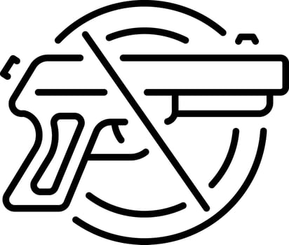 An outline style icon of no violence peaceful resistance vector
