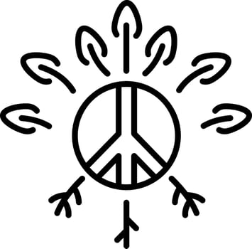 An icon of peaceful growth designed in linear style vector
