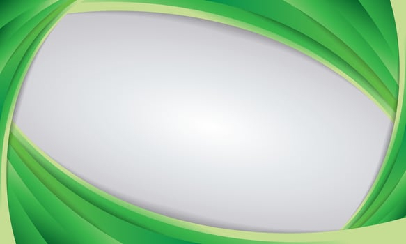 Green gradient wave border design vector