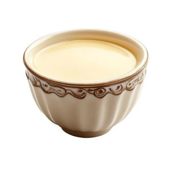 A bowl of condensed milk isolated on transparent background png