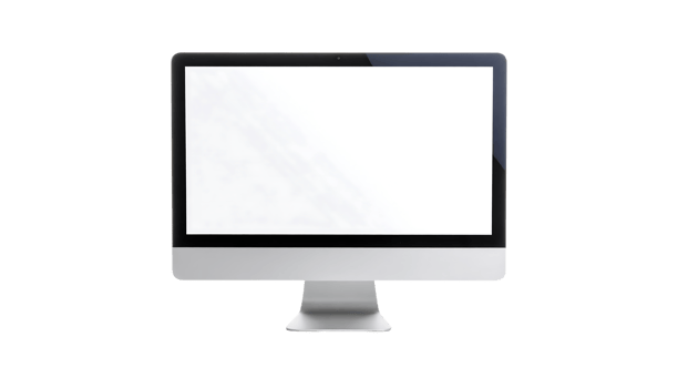 Computer monitor isolated on white isolated on transparent background png