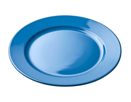 Blue plate isolated on transparent background png