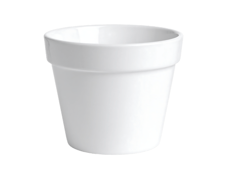 White ceramic pot isolated on transparent background png