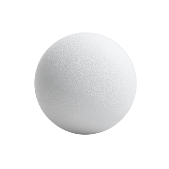 White ping pong ball with textured surface isolated on transparency background showing detailed pattern and round shape for sport and game use png