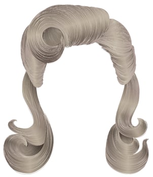woman long curly hairs blonde colors. retro style vector
