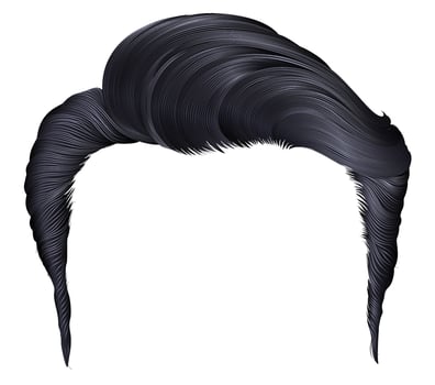 Black hair design for illustrations vector