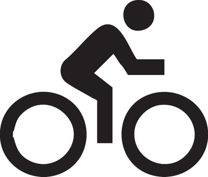 Man cycling icon for sports and recreation. vector