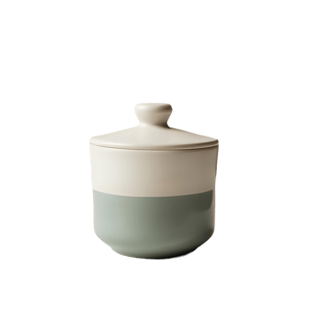 Two tone ceramic kitchen jar with fitted lid png