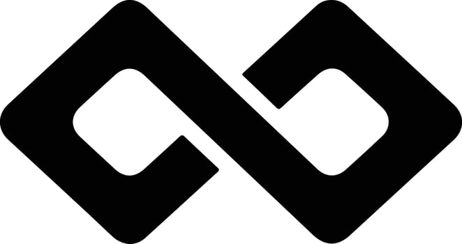 Abstract Interlocking Geometric Design Black and White. vector