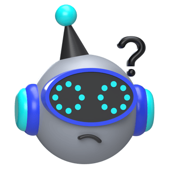 Cute Robot Head with Question Mark - AI Support Icon png