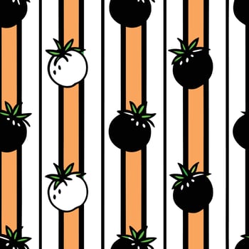 tomato stripes fabric by Jessica Jones design on custom fabric vector