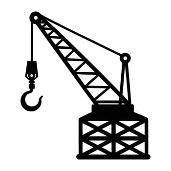 crane icon illustration on white background vector
