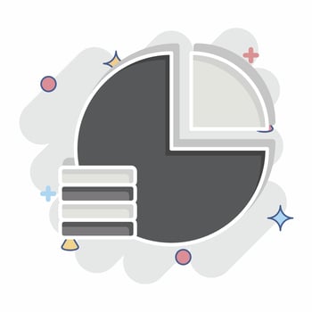 Icon Budget Planning. related to Media symbol. comic style. design editable vector