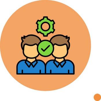 Partnership Filled Circle Icon Design vector
