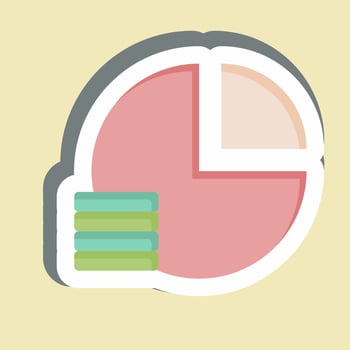 Sticker Budget Planning. related to Media symbol. design editable vector