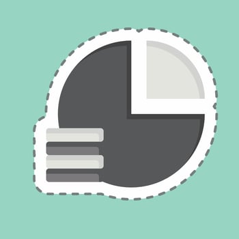 Sticker line cut Budget Planning. related to Media symbol. design editable vector