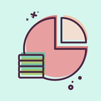 Icon Budget Planning. related to Media symbol. MBE style. design editable vector