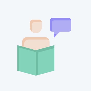 Icon Story Telling. related to Media symbol. flat style. design editable vector