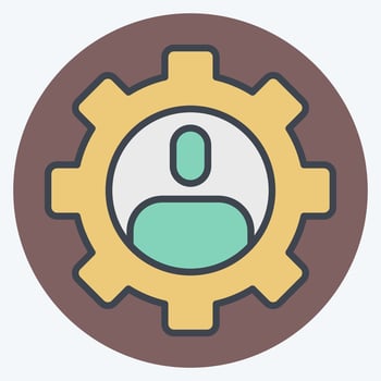 Icon Social Media Manager. related to Media symbol. color mate style. design editable vector