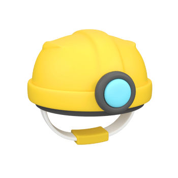 Project worker helmet isolated 3d render icon illustration png