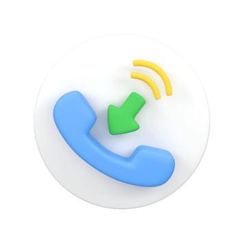 Incoming call isolated 3d render icon illustration png