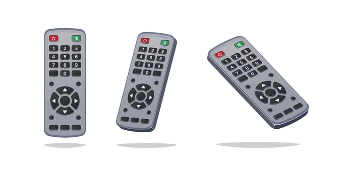 Remote tv isolated on white background. vector