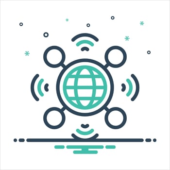 Mix icon globalization vector