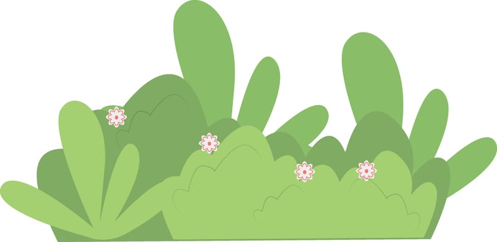 Green Grass Border. Isolated on White Background. vector