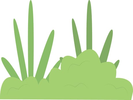 Green Grass Border. Flat Illustration. vector