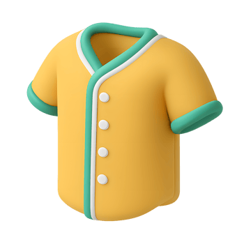 3D Pastel Baseball Jersey Icon png