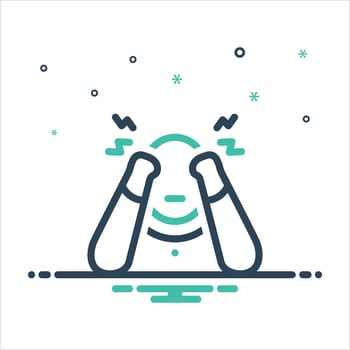 Mix icon cephalalgia vector