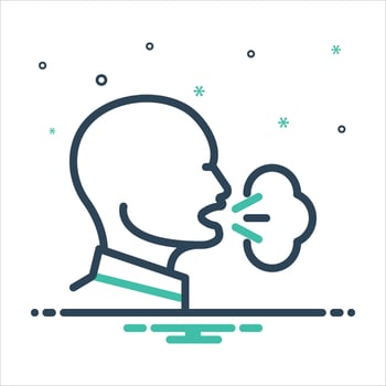 Mix icon respiratory vector