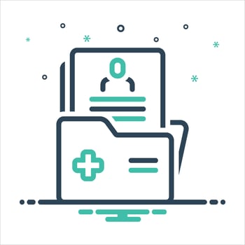 Mix icon patient-file vector