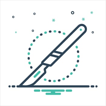 Mix icon surgical-knife vector