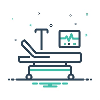Mix icon surgery-bed vector