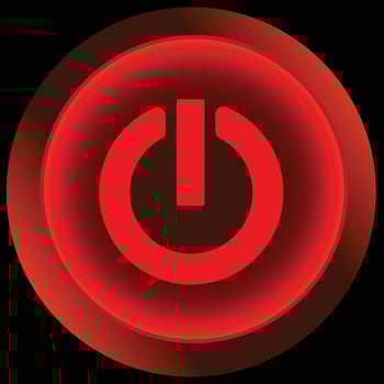 Power off button logo vector