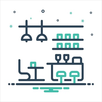Mix icon tippling-house vector