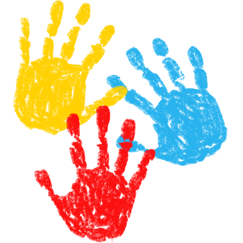 Multiple Colorful Hand Stamps Children Drawing, Colorful HandPrints png