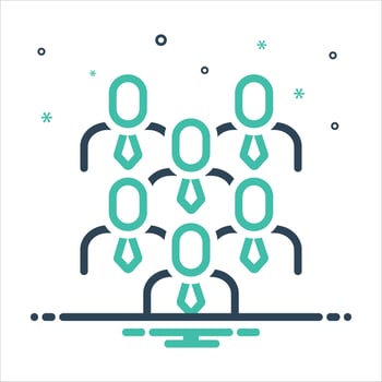 Mix icon employee vector