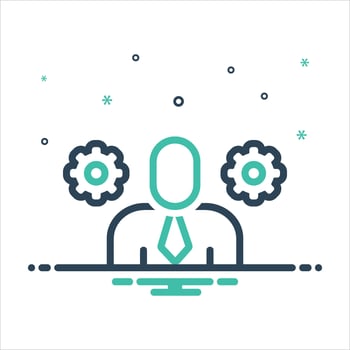 Mix icon administrating vector