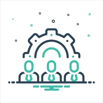 Mix icon monograph vector