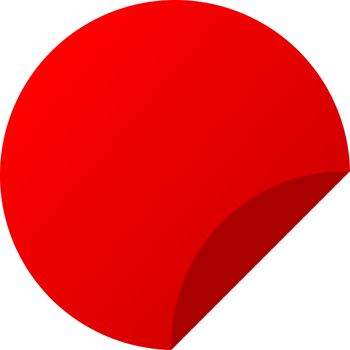 Red ribbon label tag frame circle png