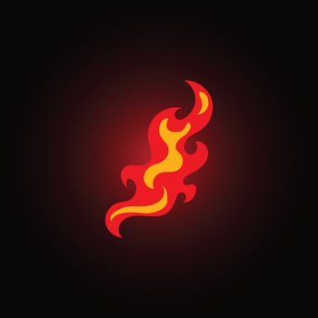 Simple Red Flame Illustration vector