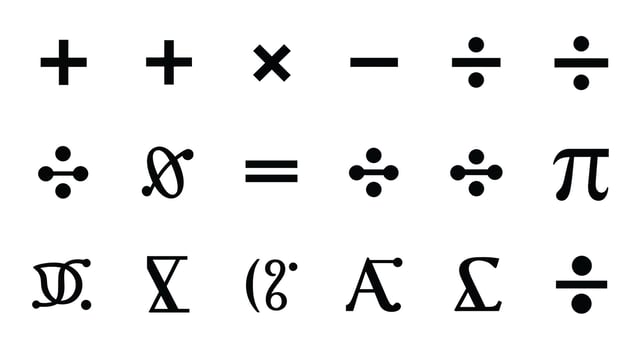 Math symbols and symbols for the number pi vector
