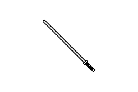 Elegant Lightsaber Illustration A Symbol of Sci Fi Adventure and Heroism silhouette This image presents vector